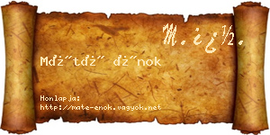 Máté Énok névjegykártya