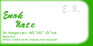 enok mate business card